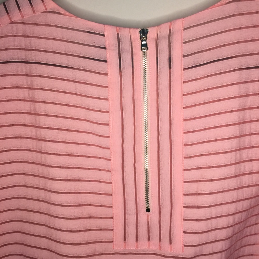 NWOT J. crew Blossom Pink Shadow Stripe Tunic - Picture 3 of 8